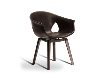 GINGER - Leather chair with armrests by Poltrona Frau - view 3